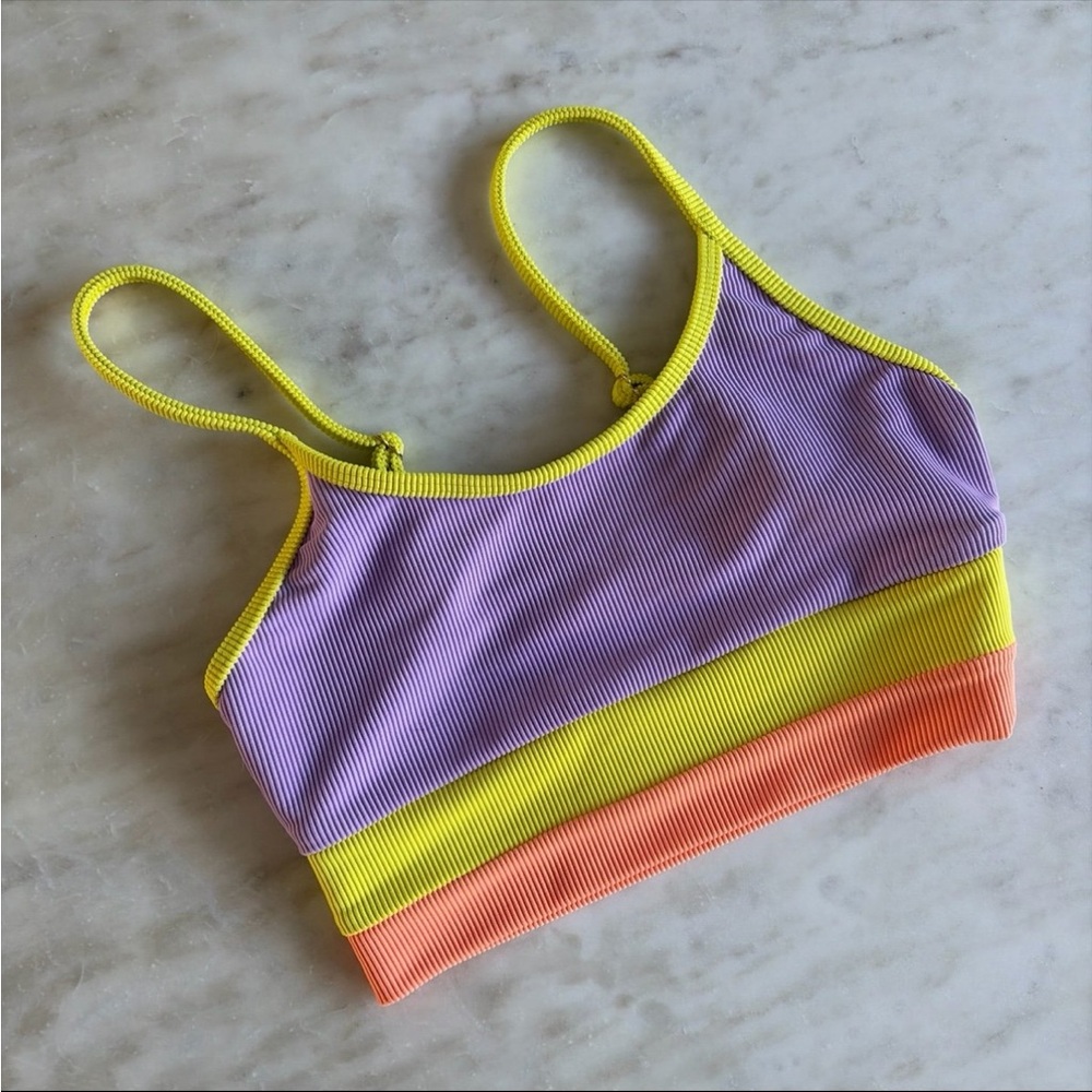 Beach Riot color block sports bra (or swim top) - size XS